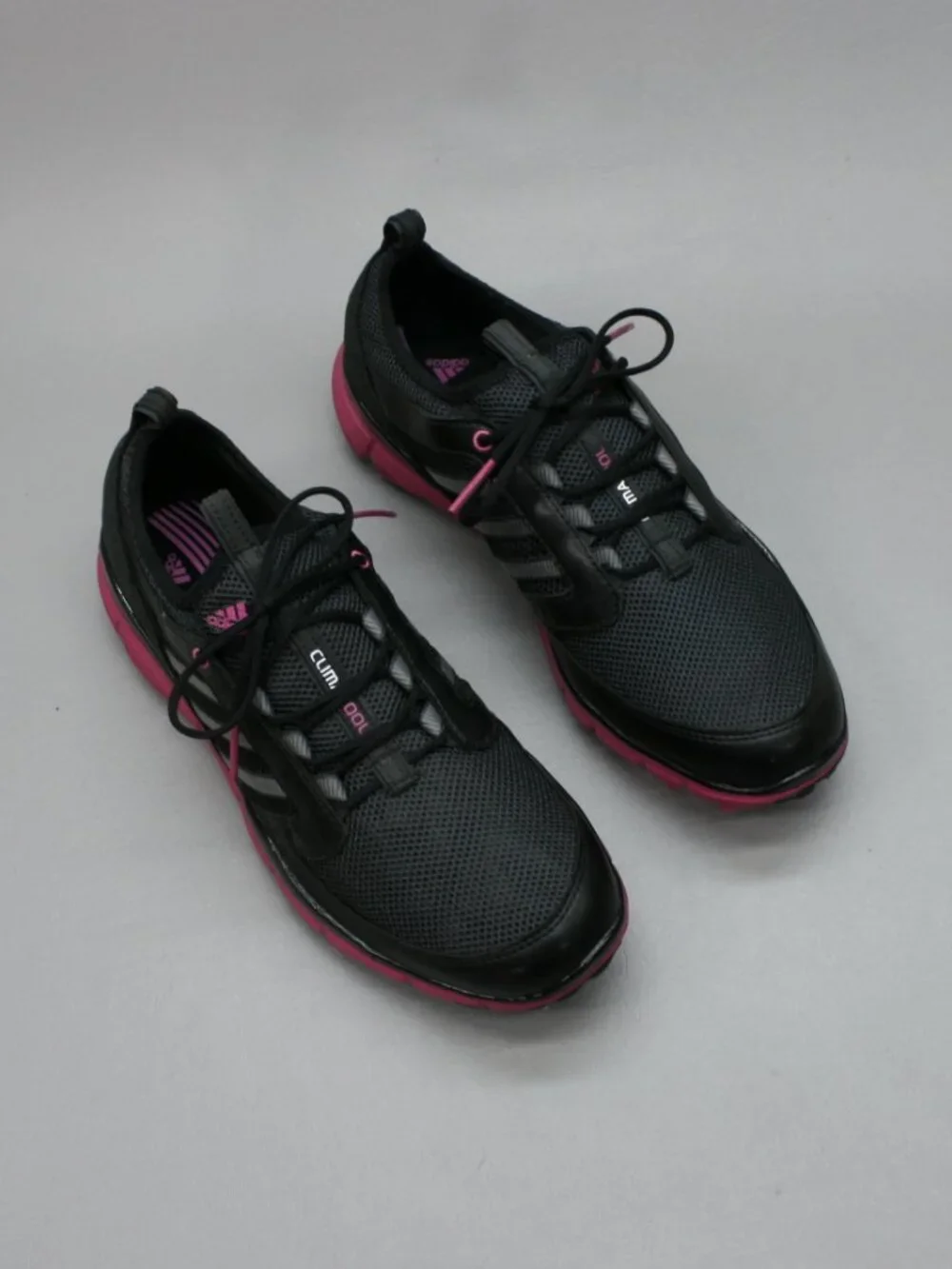 Adidas Ladies 11 Adistar Climacool Black Pink Spikeless Golf Shoes Lace Sneakers - Picture 6 of 12